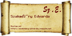 Szakmáry Edvarda névjegykártya